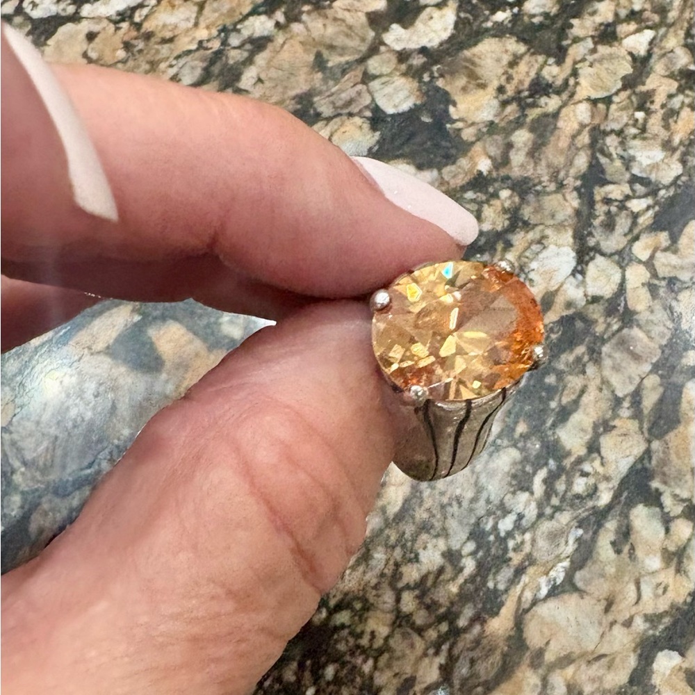 Silpada 925 Sterling Silver Ring with Citrine Gemstone. *November Birthstone*